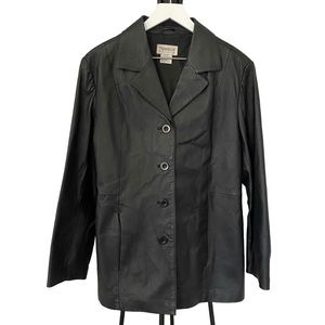 Vintage TRIBECA Studio Genuine Black Leather Jacket Women’s Size Large